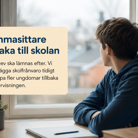 Elev får stöd för att komma tillbaka till skolan efter lång frånvaro.