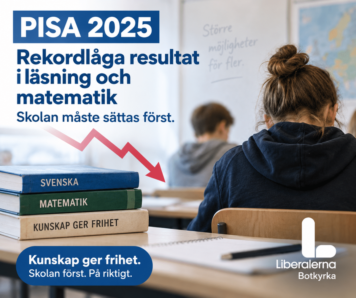 PISA 2025 resultat i läsning och matematik – Liberalerna Botkyrka