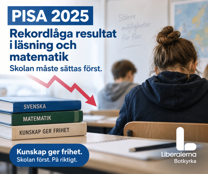 PISA 2025 resultat i läsning och matematik – Liberalerna Botkyrka